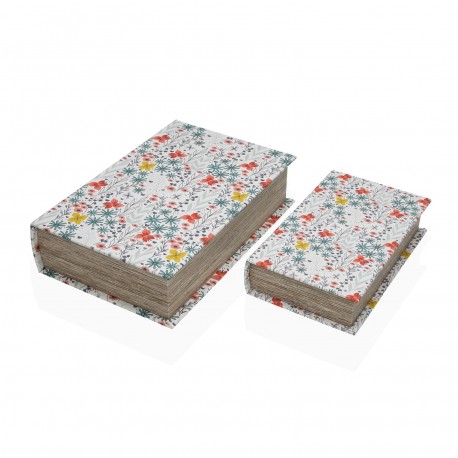 SET 2 LIBRI DECORAZIONE FIORE