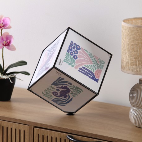 CUBO FOTO NERO "JUNO" 15X15