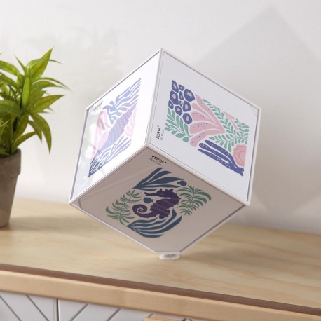 CUBO FOTO BIANCO "JUNO" 15X15