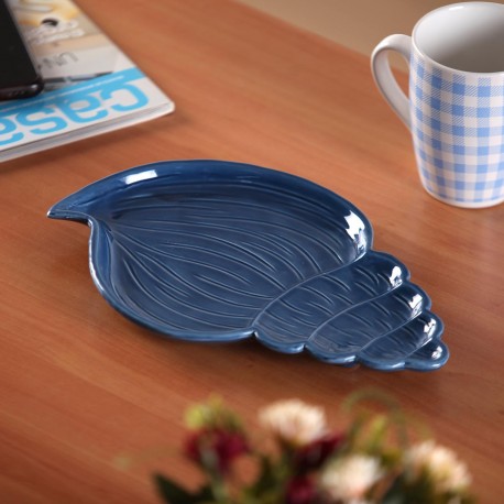 DECORAZIONE CONCHIGLIA CERAMICA BLU