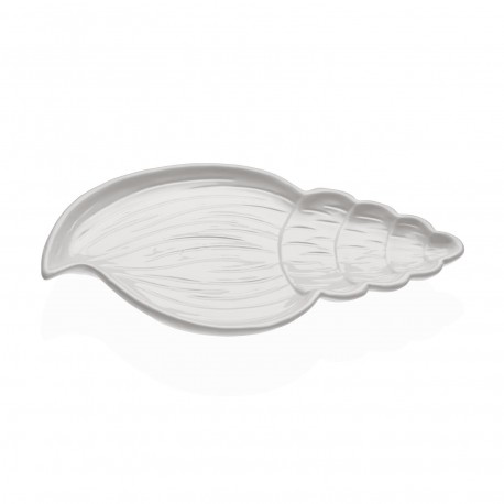 DECORAZIONE CONCHIGLIA CERAMICA BIANCA