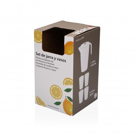 SET 4 BICCHIERI E CARAFFA LIMONI