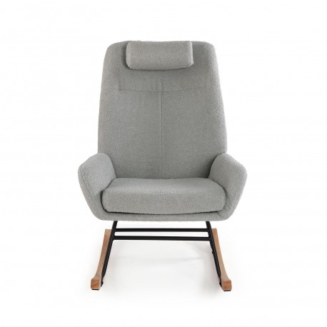 SEDIA A DONDOLO CON CUSCINO GRIGIO