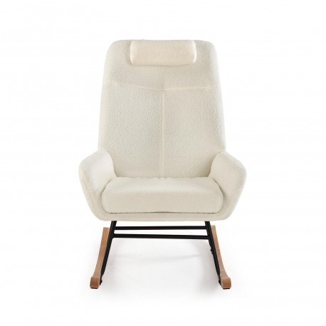 SEDIA A DONDOLO CON CUSCINO BEIGE