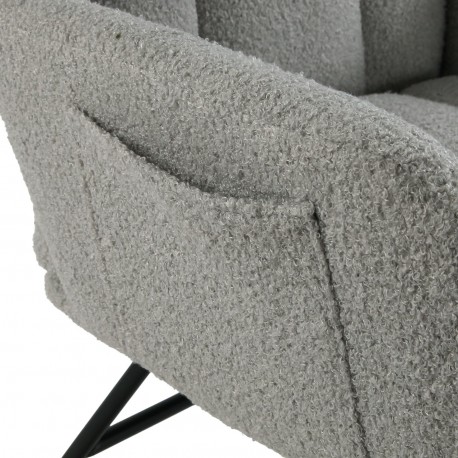 SEDIA A DONDOLO CON BRACCIOLI GRIGI