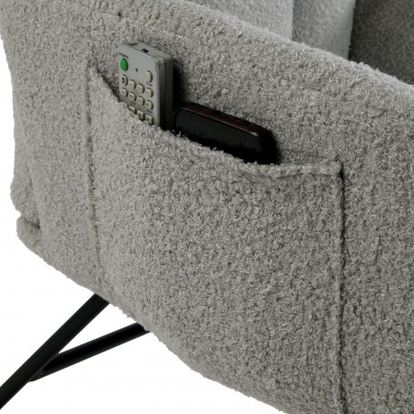 SEDIA A DONDOLO CON BRACCIOLI GRIGI