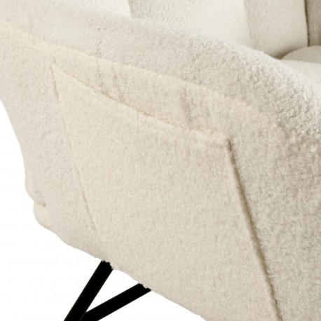 SEDIA A DONDOLO CON BRACCIOLI BEIGE