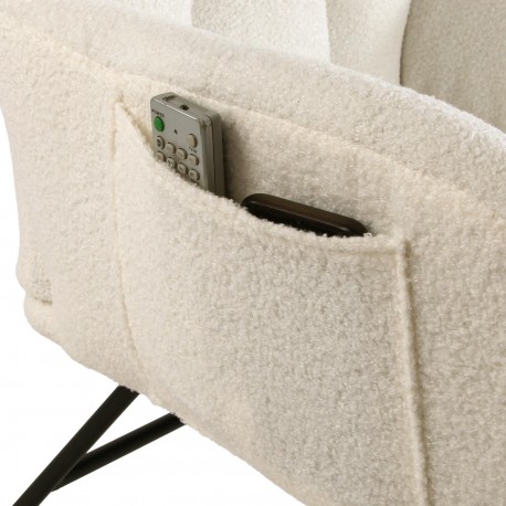 SEDIA A DONDOLO CON BRACCIOLI BEIGE