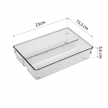 CASSETTO ORGANIZZATORE 2 SCOMPARTI ALLUNGATO