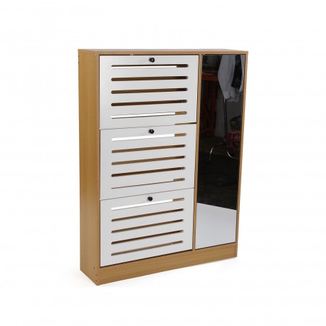 SCARPIERA 3 ANTE CON ARMADIO A SPECCHIO