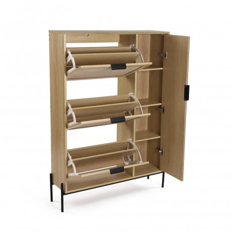 SCARPIERA 3 ANTE CON ARMADIO A SPECCHIO