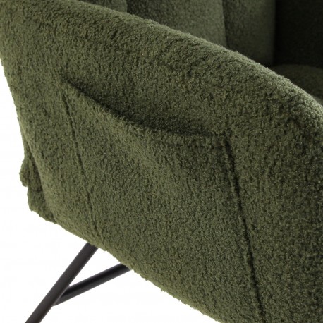 SEDIA A DONDOLO CON BRACCIOLI VERDI