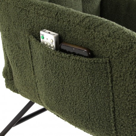 SEDIA A DONDOLO CON BRACCIOLI VERDI