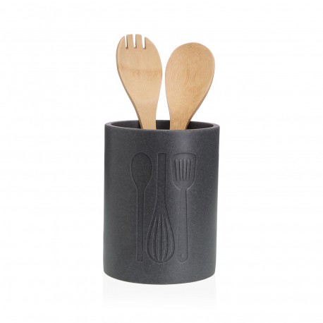 PORTAUTENSILI CUCINA NERO