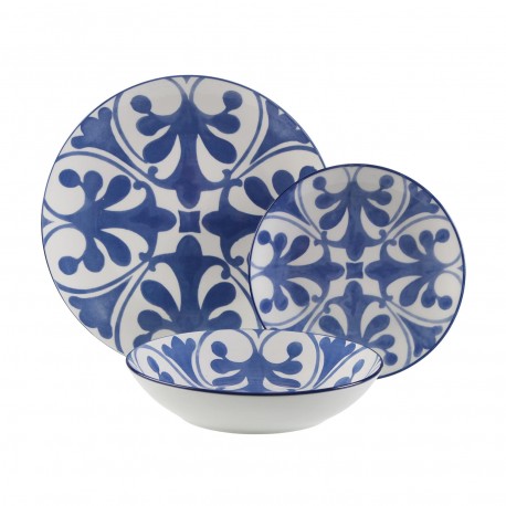 STOVIGLIA 18 PEZZI LAILA BLU