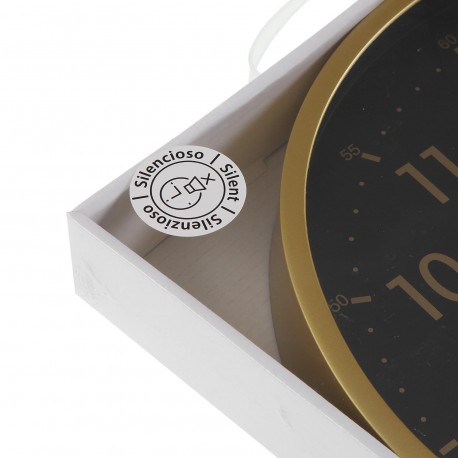 OROLOGIO CUCINA 30 CM GOLDEN NERO