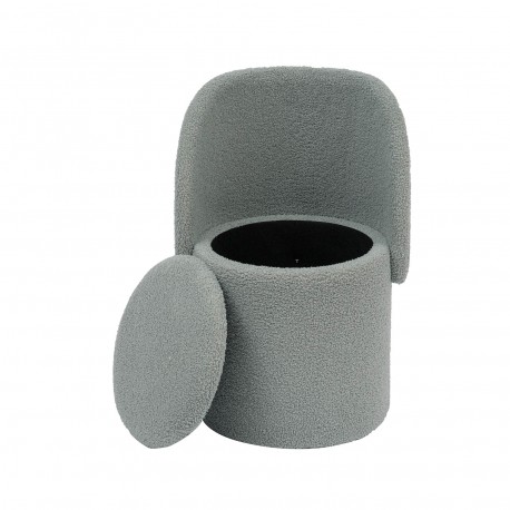 SEDUTA CON CONTENITORE GRIGIO