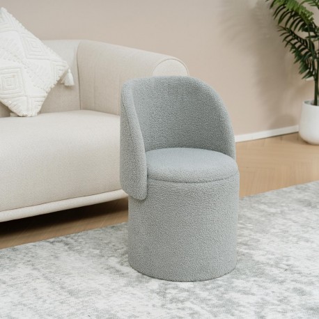 SEDUTA CON CONTENITORE GRIGIO
