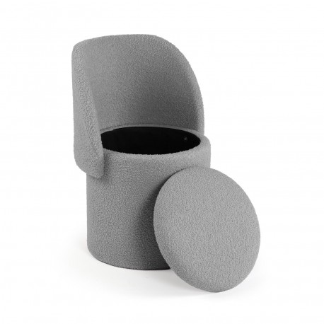 SEDUTA CON CONTENITORE GRIGIO