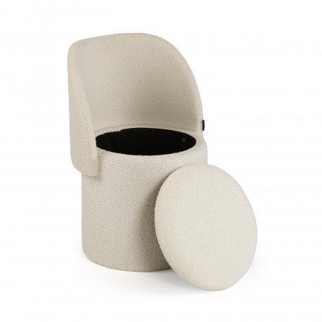 SEDUTA CON CONTENITORE BEIGE