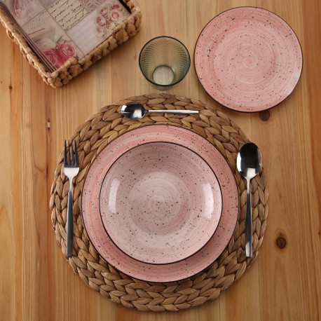 STOVIGLIA 18 PEZZI LUA ROSA
