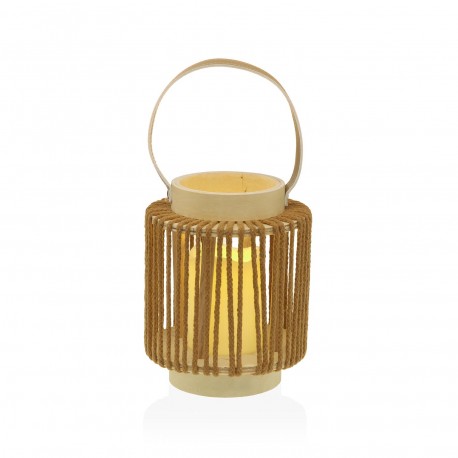 LANTERNA LED 18 CM ORAYA MARRONE