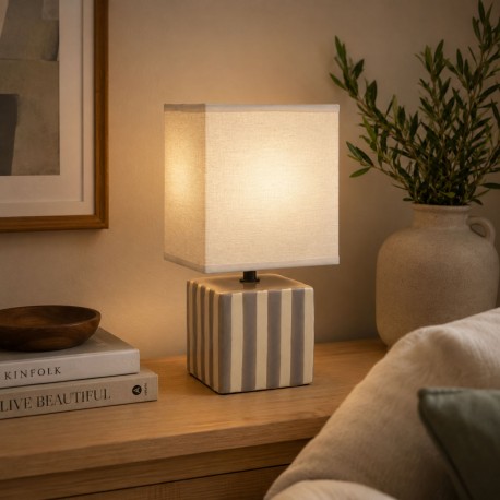 LAMPADA A RIGHE GRIGIA