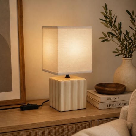 LAMPADA A RIGHE BEIGE