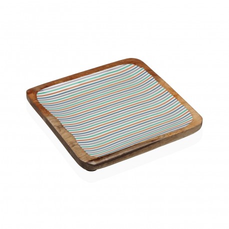 PIATTO QUADRATO RIGHE