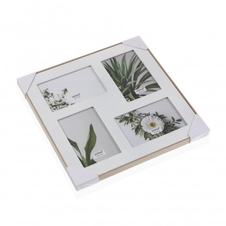 PORTAFOTO BIANCO CON 4 HUECOS 9 X 14