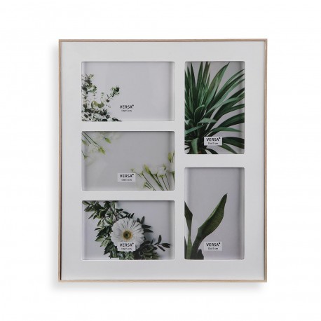 PORTAFOTO BIANCO CON 5 HUECOS 9 X 14
