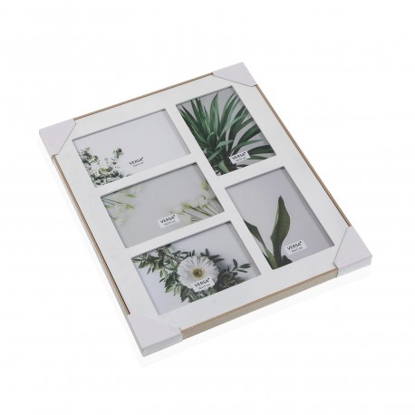 PORTAFOTO BIANCO CON 5 HUECOS 9 X 14