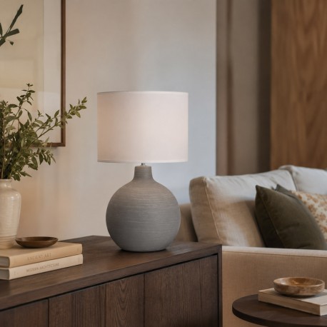 LAMPADA CERAMICA DEWAS GRIGIA