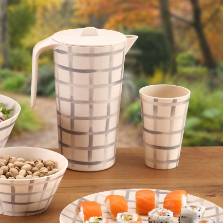 SET 4 BICCHIERI E CARAFFA MILO