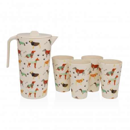 SET 4 BICCHIERI E CARAFFA AMICO