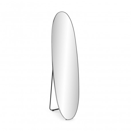 SPECCHIO DA TERRA ARGENTO CON SUPPORTO