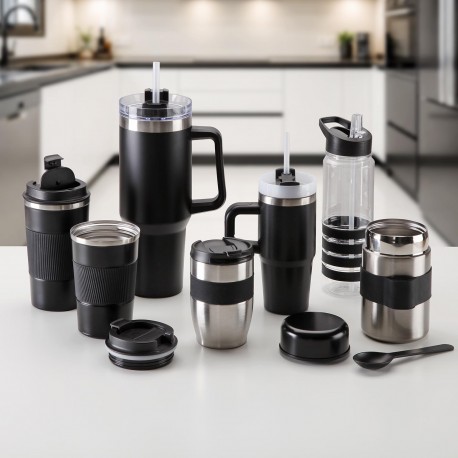 BICCHIERE 500ML NERO OPACO