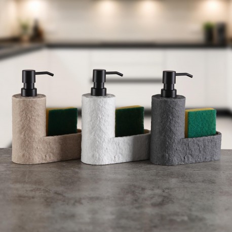 DISPENSER CON SPUGNA BEIGE LUNA