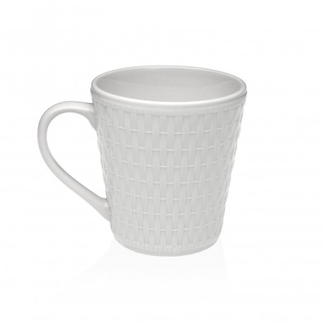 TAZZA RILIEVO BIANCO VIMINI