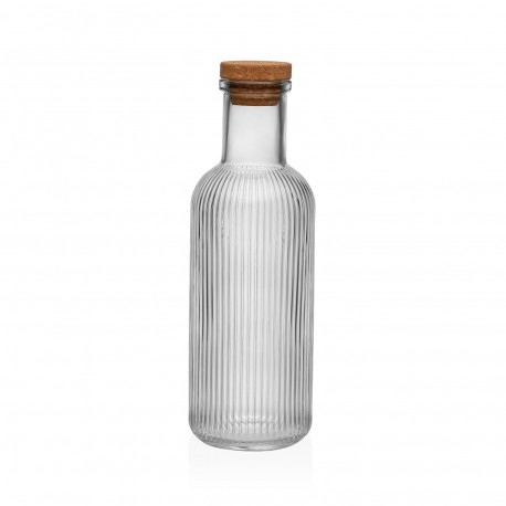 BOTTIGLIA TRASPARENTE RIGHE 1300ML