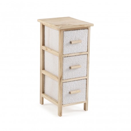 CASSETTIERA STRETTA 3 CASSETTI BEIGE