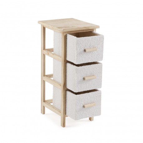 CASSETTIERA STRETTA 3 CASSETTI BEIGE