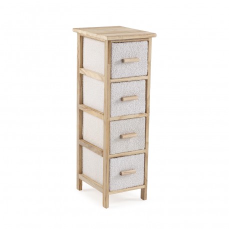 CASSETTIERA STRETTA 4 CASSETTI BEIGE