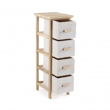 CASSETTIERA STRETTA 4 CASSETTI BEIGE