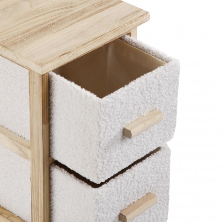 CASSETTIERA STRETTA 4 CASSETTI BEIGE