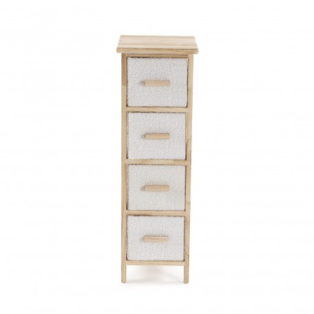 CASSETTIERA STRETTA 4 CASSETTI BEIGE