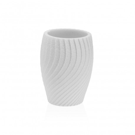 BICCHIERE PORTASPAZZOLINI SPIRALE BIANCO