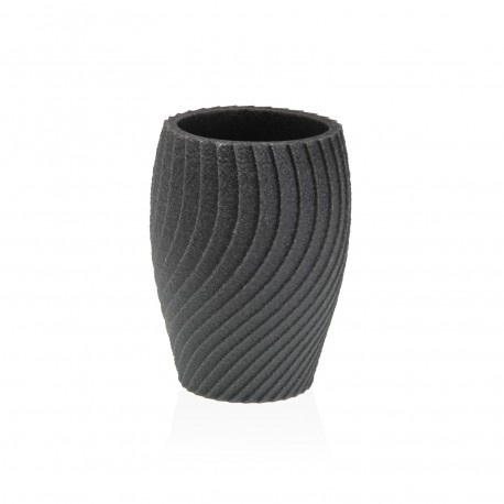 BICCHIERE PORTASPAZZOLINI SPIRALE GRIGIO