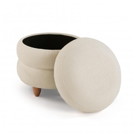 POUF CONTENITORE BIANCO SIRO