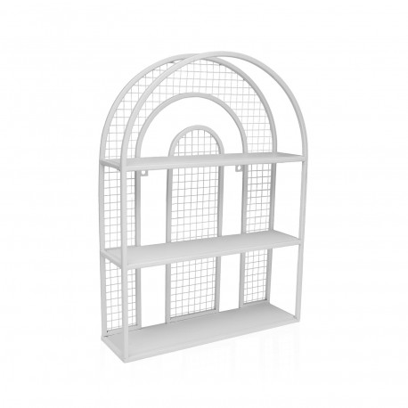SCAFFALE PARETE METALLO BIANCO